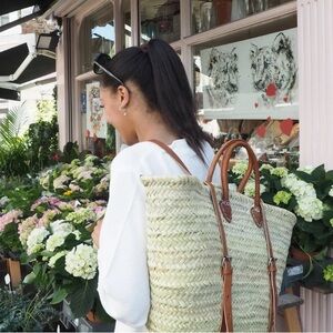 Franki Resort Straw Basket Backpack